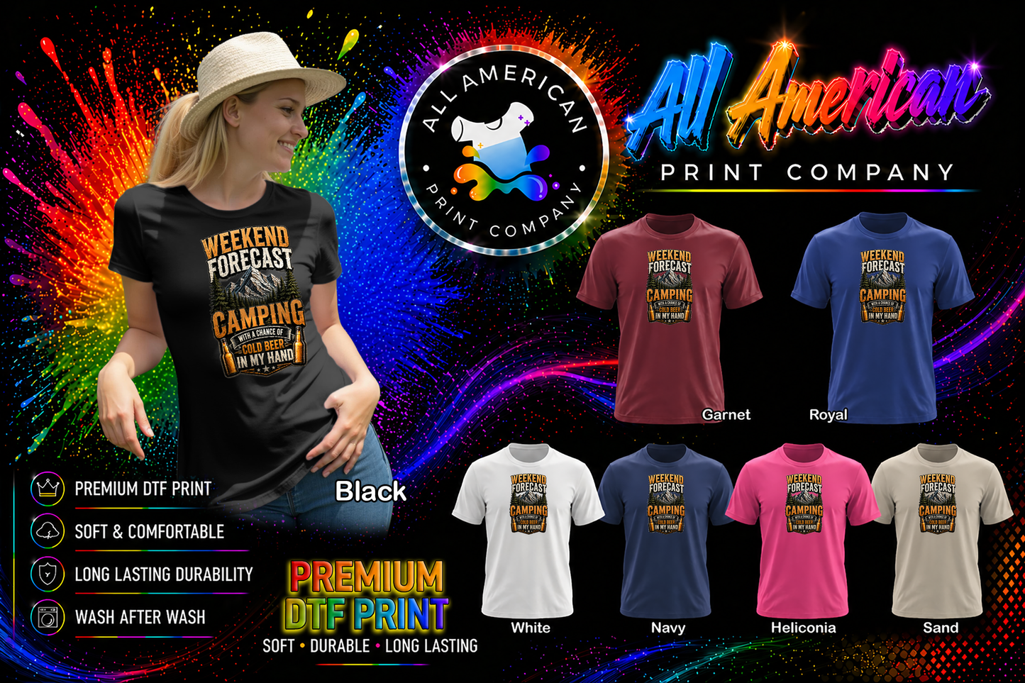 T-Shirt - Camping - Weekend Forecast