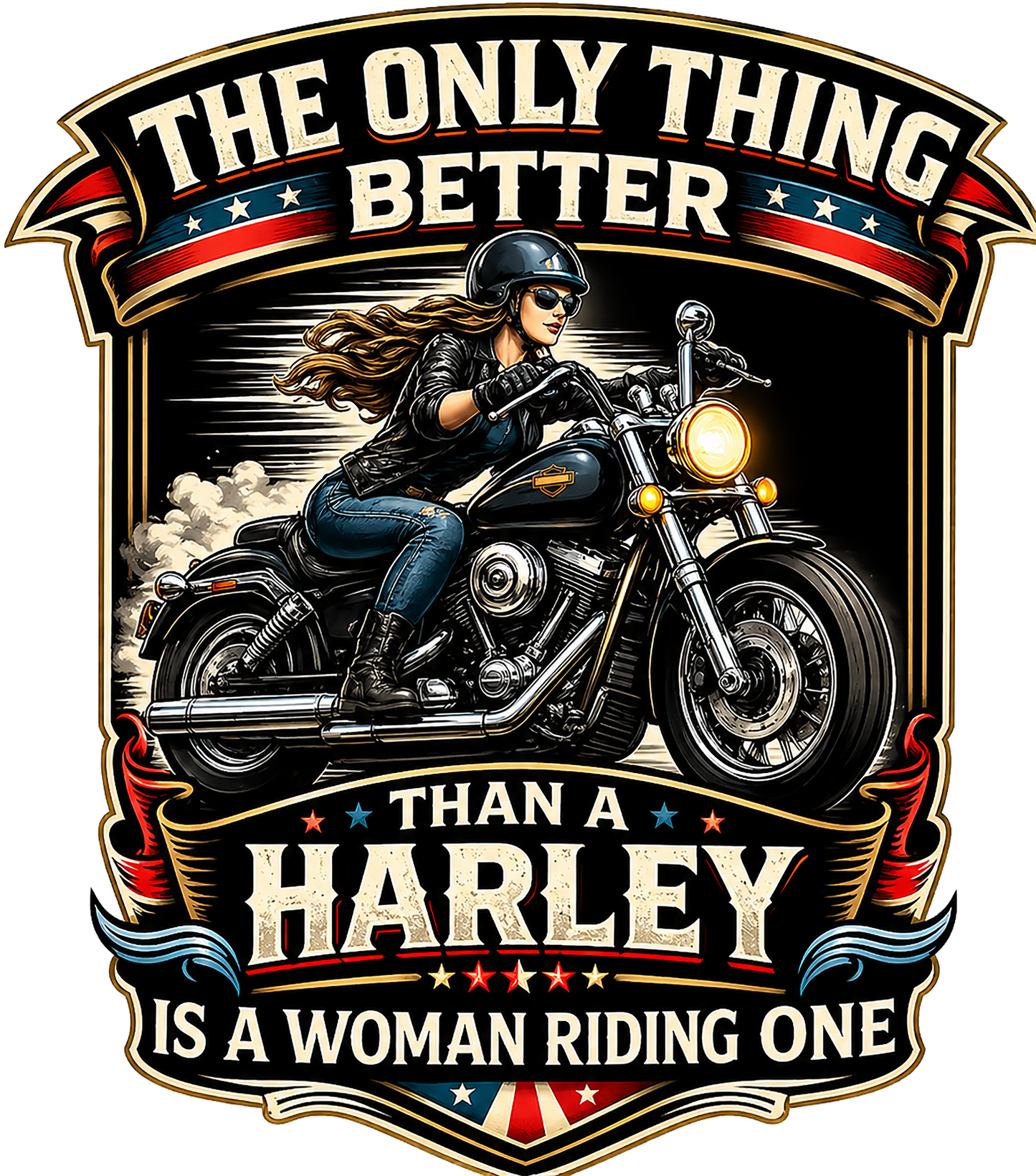 T-Shirt - Motorcycle - Woman Riding